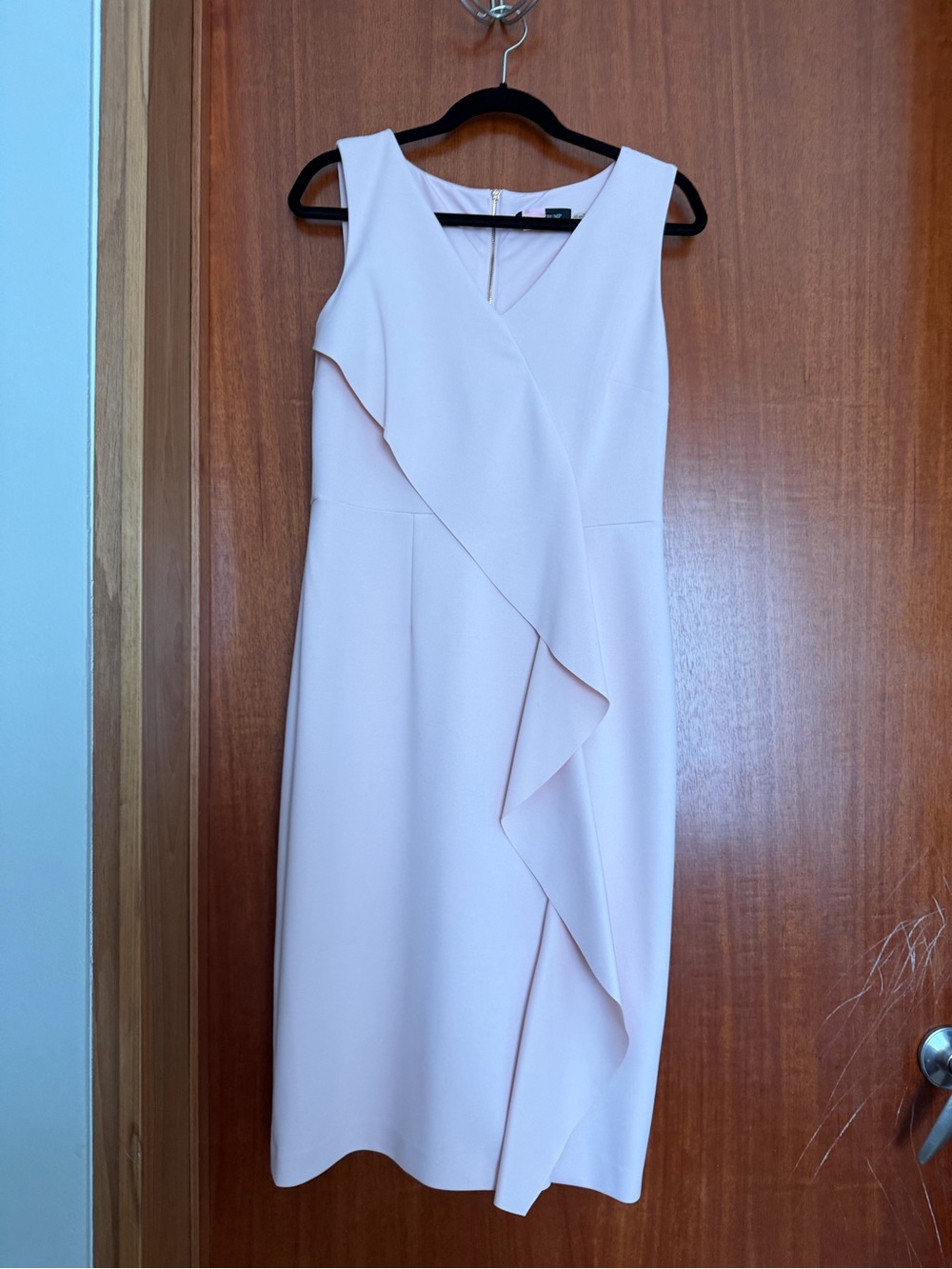Ivanka Trump Pale Pink Ruffle Midi Dress